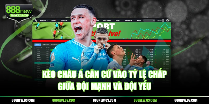 Kèo châu Á căn cứ vào tỷ lệ chấp giữa đội mạnh và đội yếu